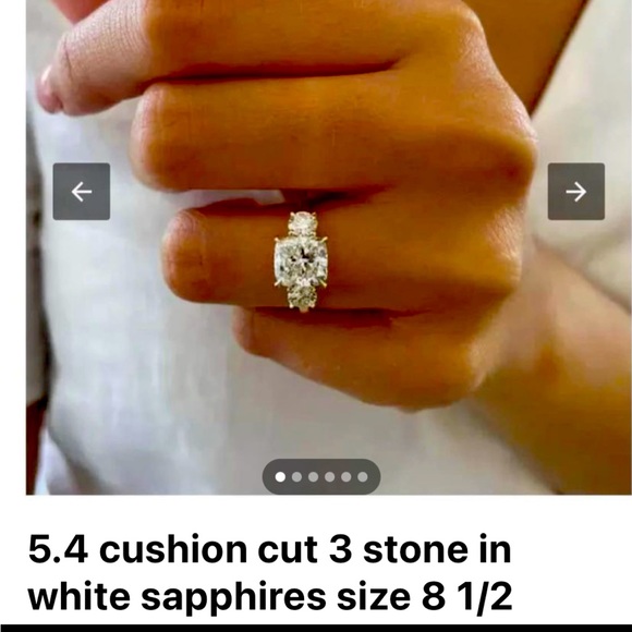 Beautiful white sapphire ring - Picture 1 of 1